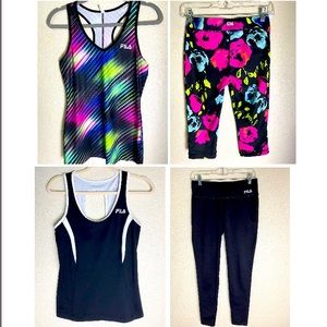 FILA Sport Athletic Active Tops Tights Neon lot M